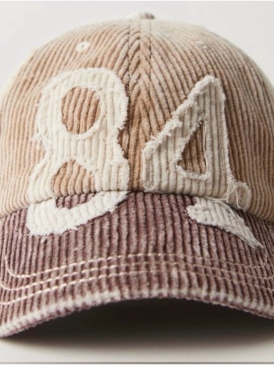 Free People Hollie Varsity Baseball Hat. NWT. Ivory main image 7